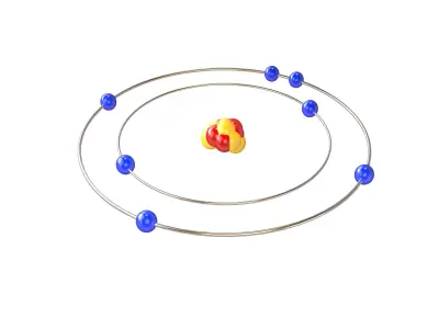 Nitrogen Chemical Element v1 001 Low-poly 3D model