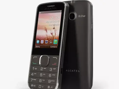 Alcatel One Touch 2005 Anthracite Low-poly 3D model