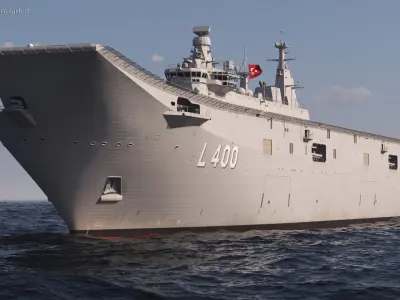  TCG Anadolu L400 Rigged for Cinema 4D 