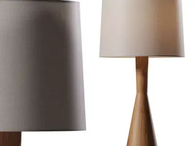 Nala Mango Wood Table Lamp 3D model