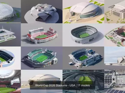 World Cup 2026 Stadiums - USA 3D Model Pack