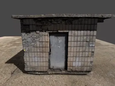 Abandoned Building 1 SCAN Low-poly 3D model