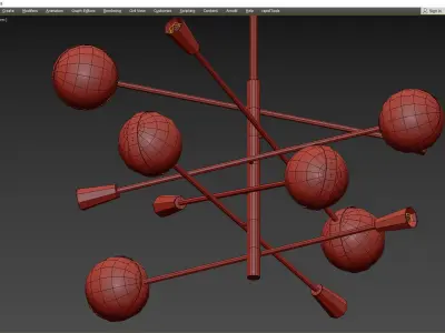 SLIME chandelier Low-poly 3D model