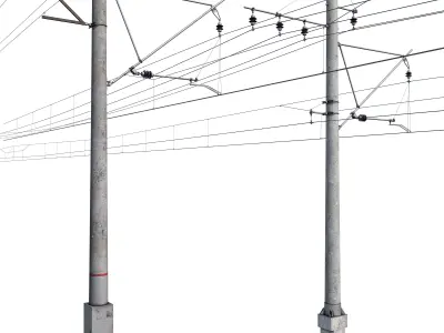 Railway contact network support pack 2 3D model