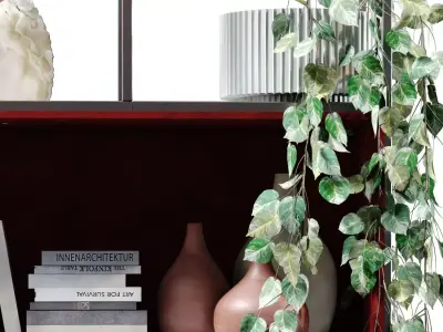 Modern shelf and rack set 832 3D model