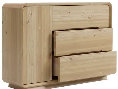 Canti Dresser With Door LOFT Low-poly 3D model