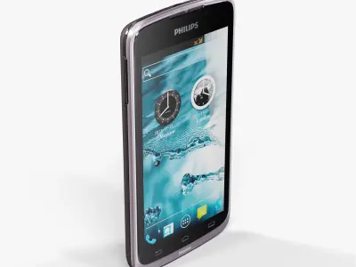 Philips Xenium W832 Grey Low-poly 3D model