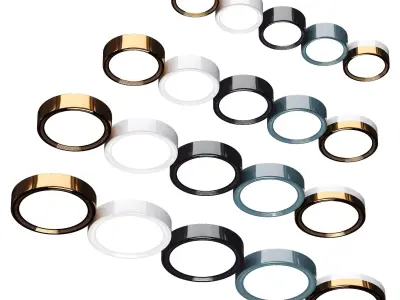  Jasob circular LED Low-poly 3D model