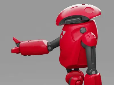 UTILITY BOT SOPHY RIGGED 3D model