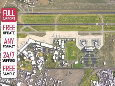 Karachi - Jinnah Airport - 3D Model Low-poly 3D model