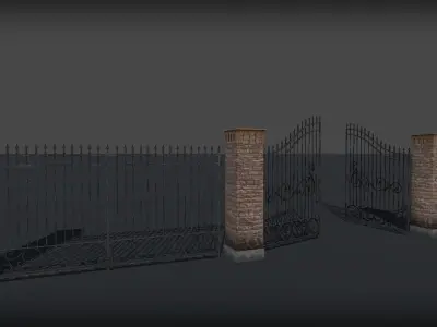 Ultimate Fence Package Low-poly 3D model
