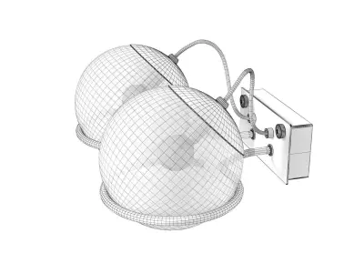 Le Sfere 2 Wall Lamp Free 3D model