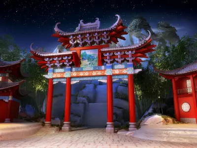 Torii -  traditional shintoist gate 3D model