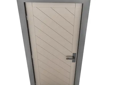 3D modern door design Low-poly 3D model