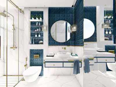  INTERIOR DESIGN OF A BATHROOM 3D model