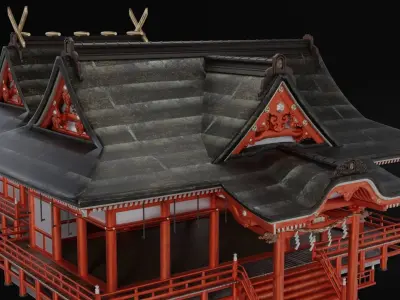 Shinto Shrine 3D model