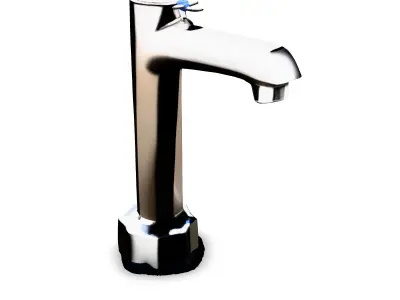 Realistic Modern Chrome Faucet 3D Model Low-poly 3D model
