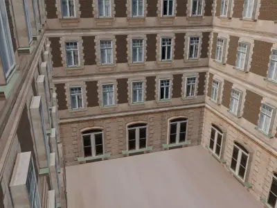 Building 3D Model Low-poly 3D model