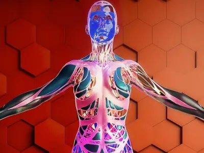 Sci Fi Humanoid Robot Character  3D model