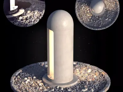 Outdoor luminaire corona 3D model