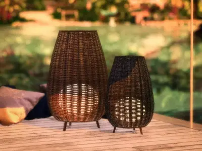 Amphora Floor Lamp Low-poly 3D model