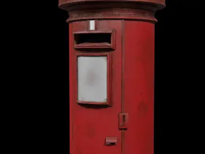 English Mailbox Low-poly 3D model