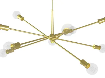 Chandelier - Tubular Low-poly 3D model