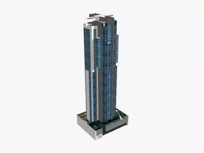 Charlotte Towers Low-poly 3D model