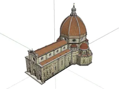 Architecture-Religion-God-Culture-Temple-09 duomo in florence 3D model