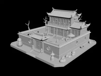  courtyard 3D model