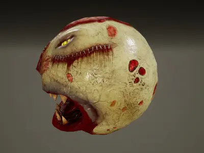 Zombie PacMan Low-poly 3D model