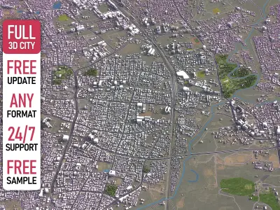 Vadodara - 3D City Model Low-poly 3D model