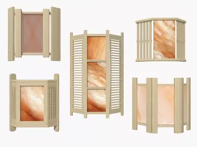 Sauna Light Set 02 3D model