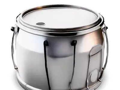 Realistic Metal Drum 3D Model Low-poly 3D model