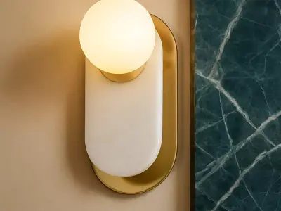 Zora Brass Wall Sconce 3D Mode 3D model