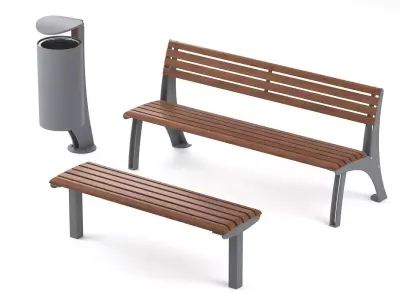 Street Furnitures Bundle 3D model