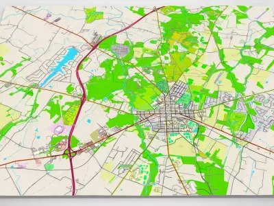 Cityscape Gettysburg Pennsylvania USA 3D model