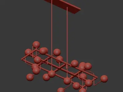 Viaggio chandelier with balls hanging from it 3D model buy