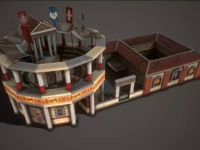 Roman Arena  Low-poly 3D model