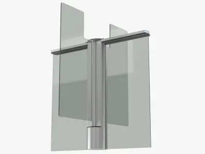 Turnstile 3 glass door 3D model