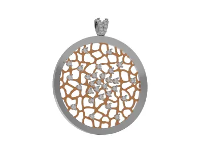 Pendant with diamonds 3D print model