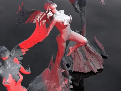 Sea Goddess statue  3D model