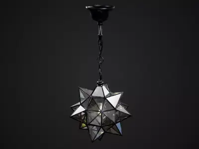 Star Pendant Lamp Low-poly 3D model