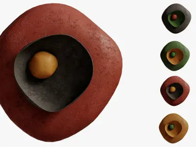 Sculptural wall light 3D model