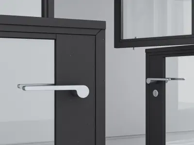 Aluminium door 248 3D model