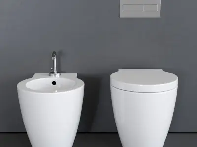 Ceramica Cielo Easy Evo WC Low-poly 3D model