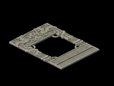 the main city - the city gate - ground relief 3D model