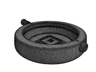 Futuristic Microchip Pendant Necklace Low-poly 3D model