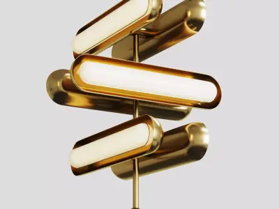 CIRCUIT 6 ALTERNATING pendant light Low-poly 3D model