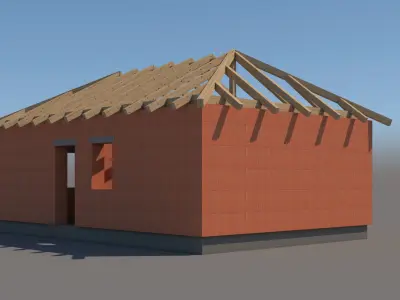 House Construction Site 002 Low-poly 3D model